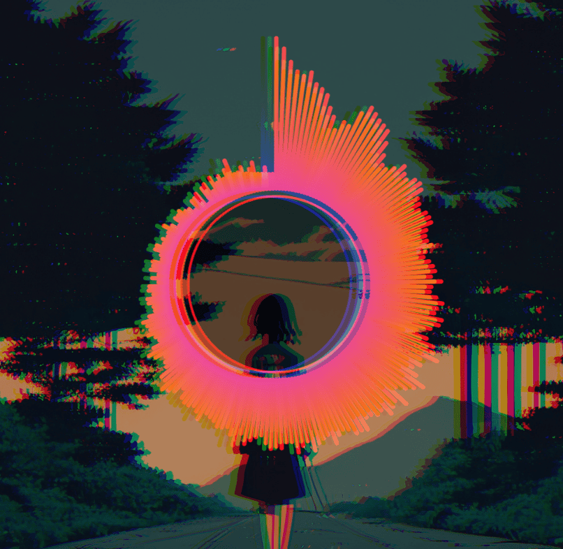 Music visualizer example — radial spectrum